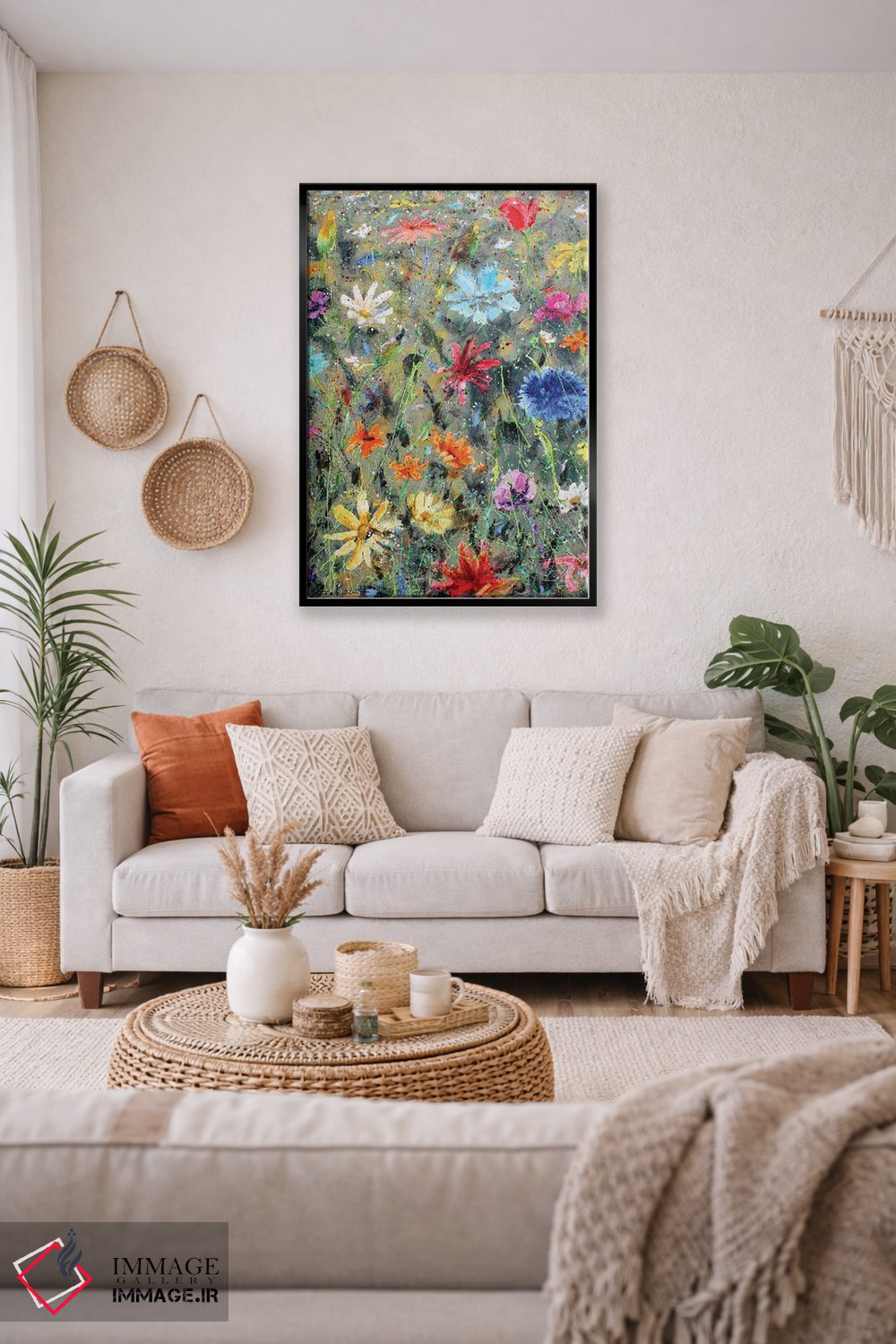 تابلو دکوراتیو گل های وحشی ۵۵ اثر استودیو پینت-اینگ - D3B
