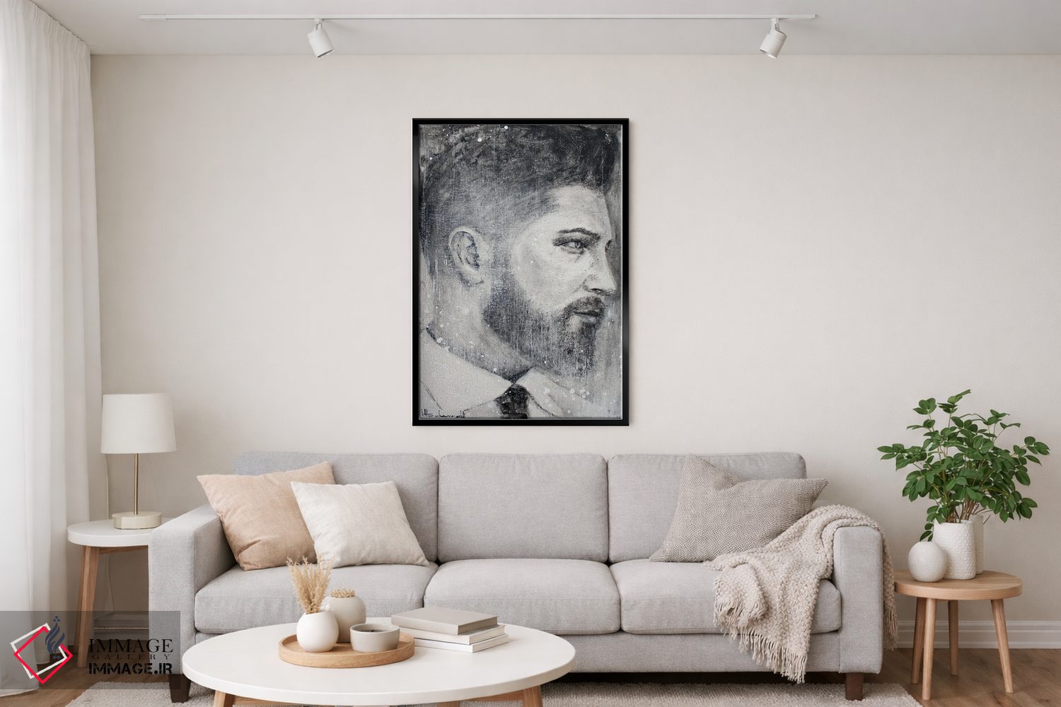 تابلو دکوراتیو کراوات مشکی اثر استودیو پینت-اینگ - D4B