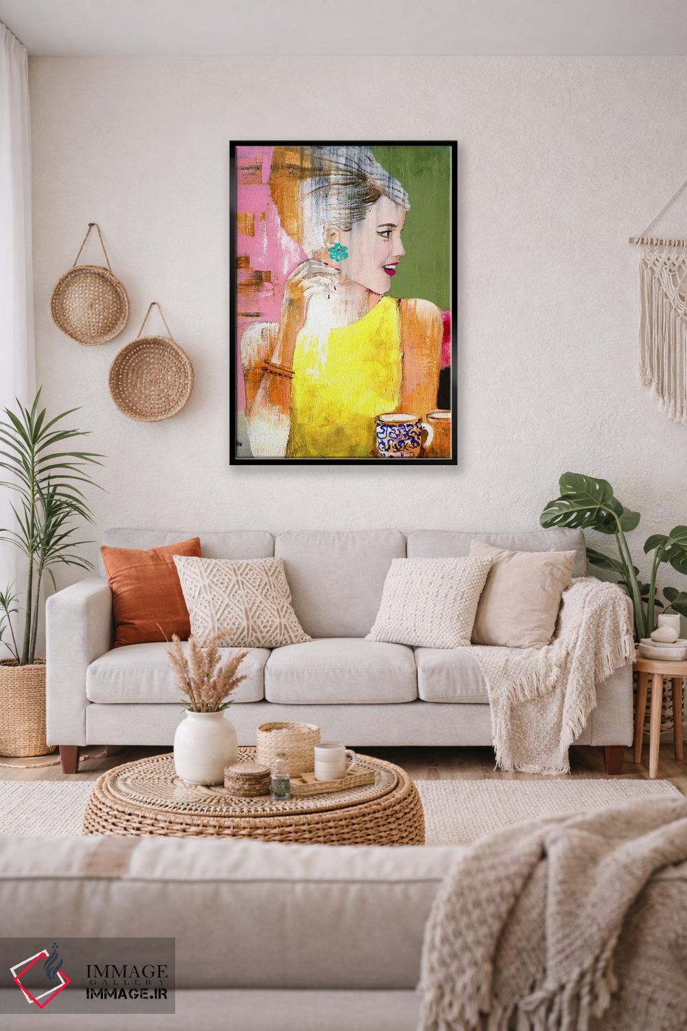 تابلو دکوراتیو لحظه قهوه اثر استودیو پینت-اینگ - D3B