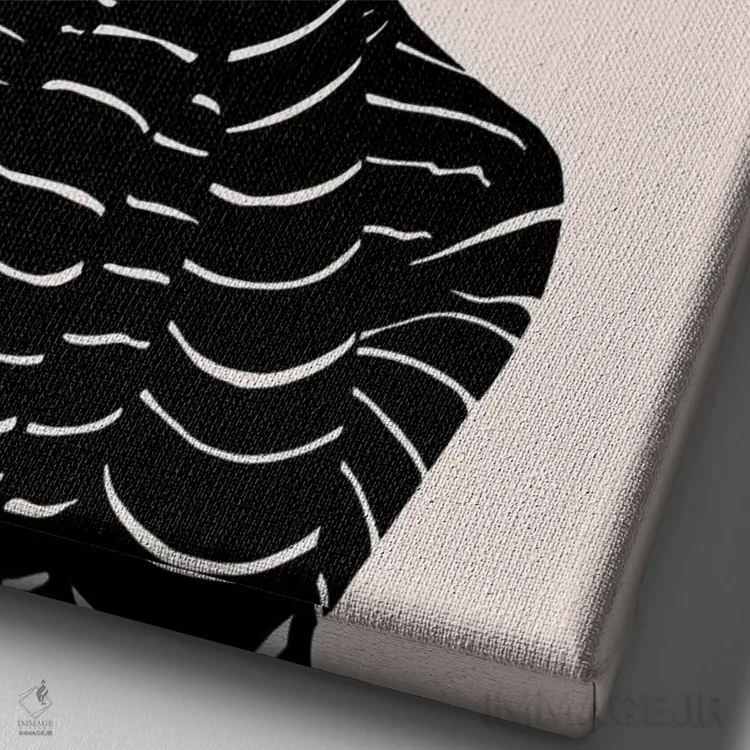 تابلو دکوراتیو گربه با گل ها و فنچ اثر یوانا هوروات - نمای نزدیک بافت بوم