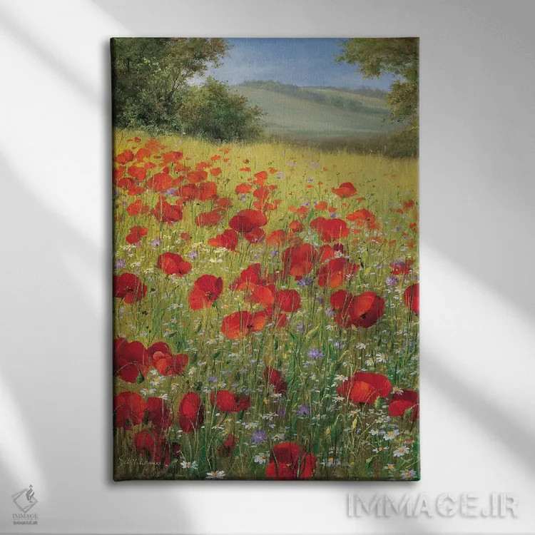 تابلو دکوراتیو مزرعه ی درخشان ۲ اثر هاینتس شولنهامر - نمای روبهرو روی دیوار