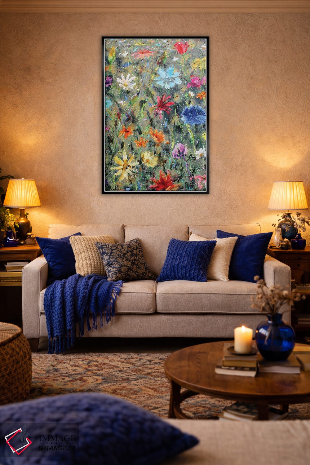 تابلو دکوراتیو گل های وحشی ۵۵ اثر استودیو پینت-اینگ - D5B