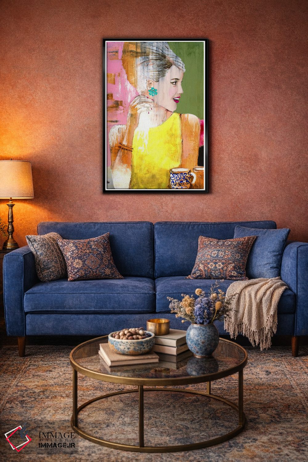 تابلو دکوراتیو لحظه قهوه اثر استودیو پینت-اینگ - D4B