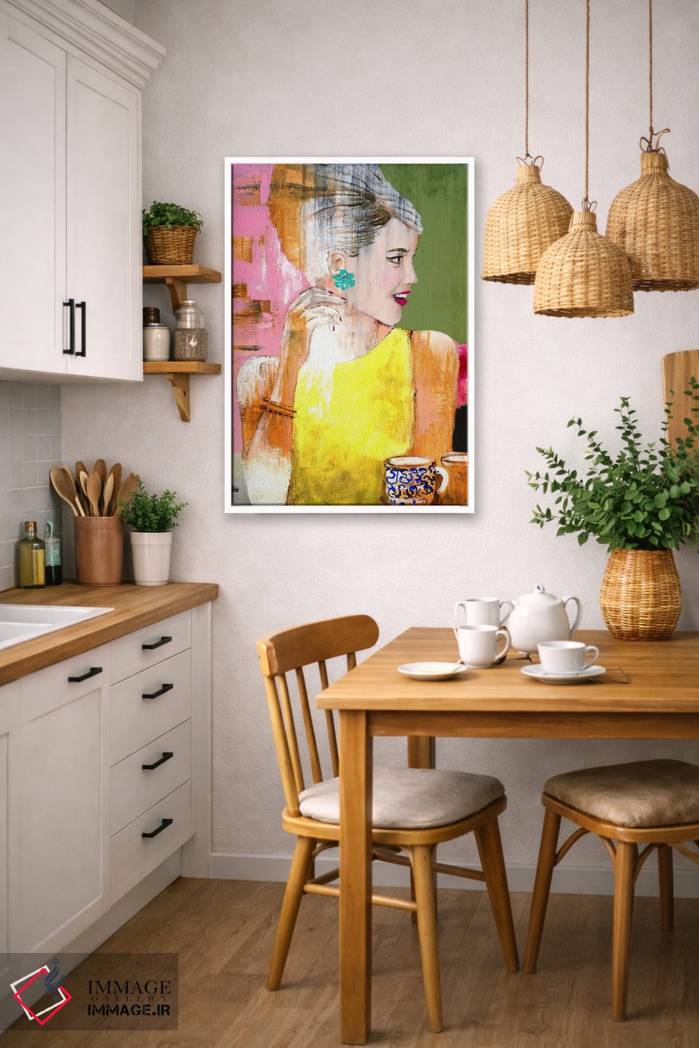 تابلو دکوراتیو لحظه قهوه اثر استودیو پینت-اینگ - D5W