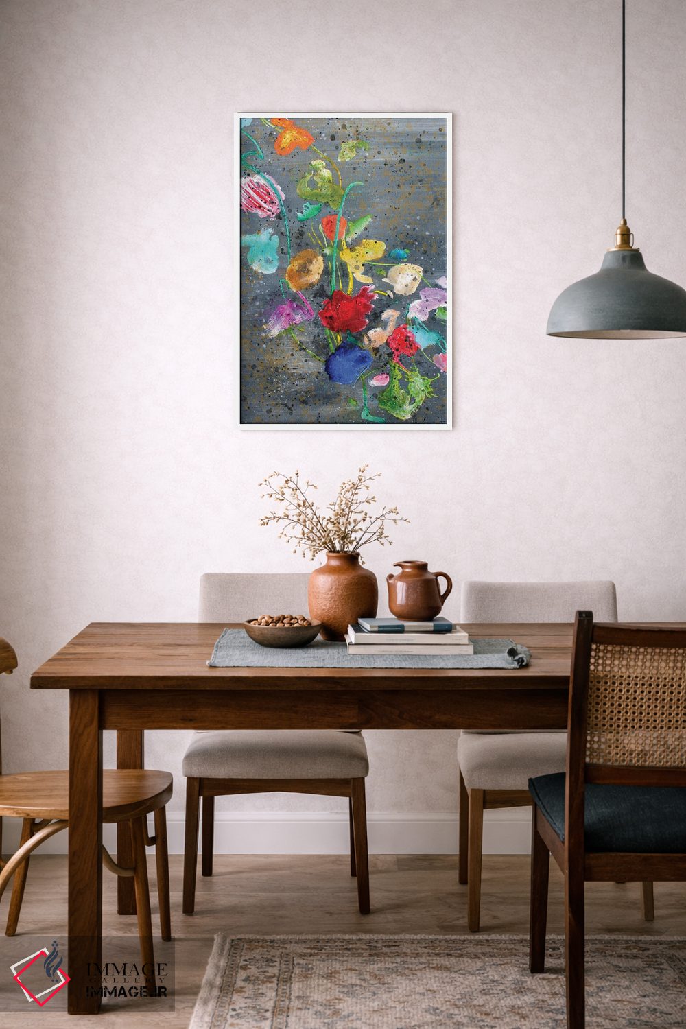 تابلو انتزاعی جشن گل ها اثر استودیو پینت-اینگ - D6W