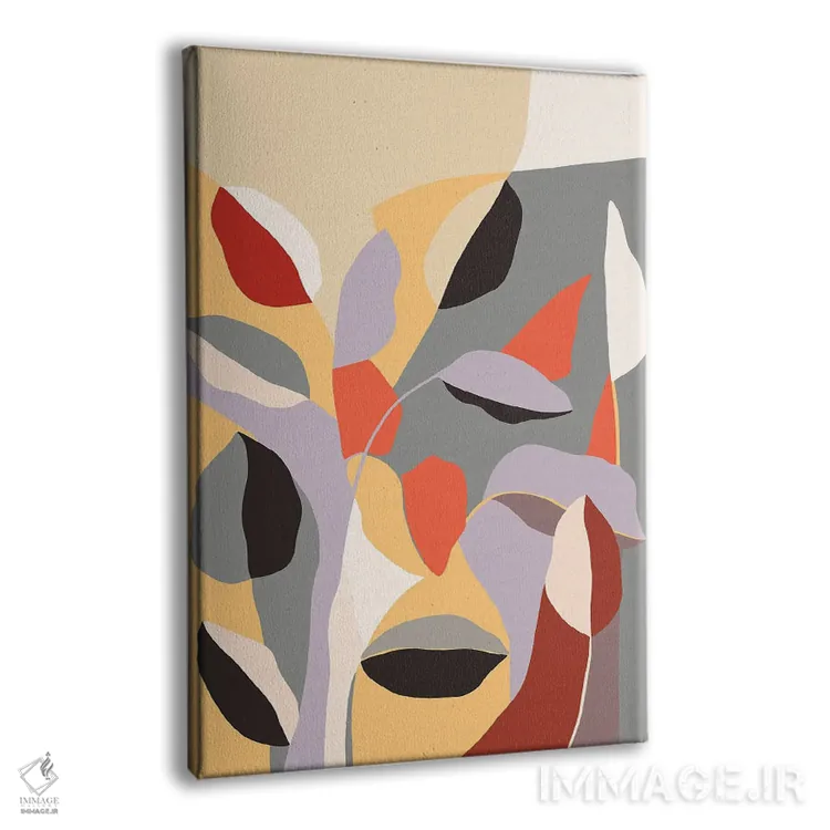 تابلو مدرن برگ های شاد ب اثر یوانا هوروات - نمای پرسپکتیو محصول
