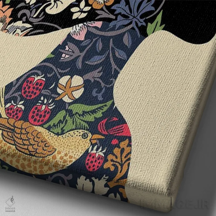 تابلو مدرن زن آفریقایی تبار اثر یوانا هوروات - نمای نزدیک بافت بوم