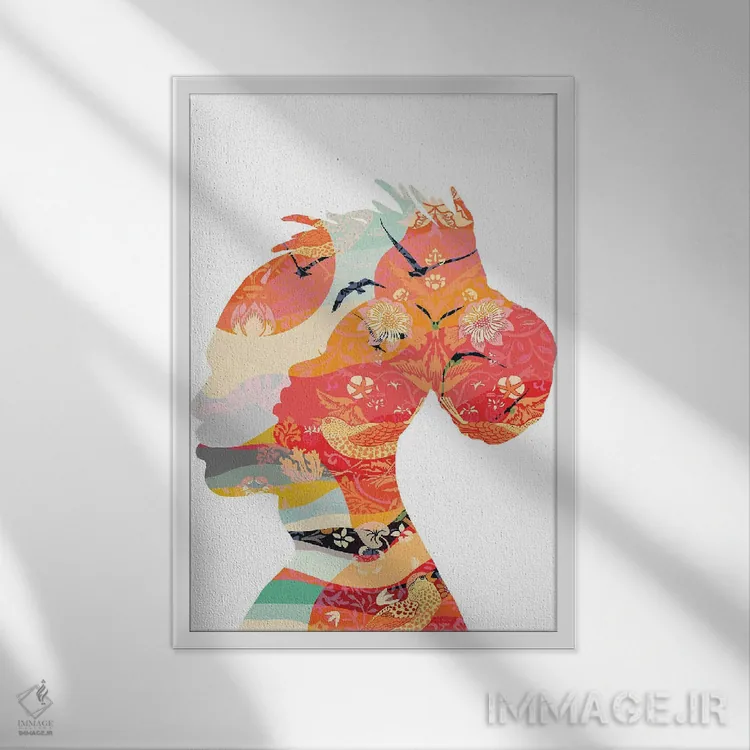 تابلو مدرن دو نفر اثر یوانا هوروات - نمای قابدار سفید