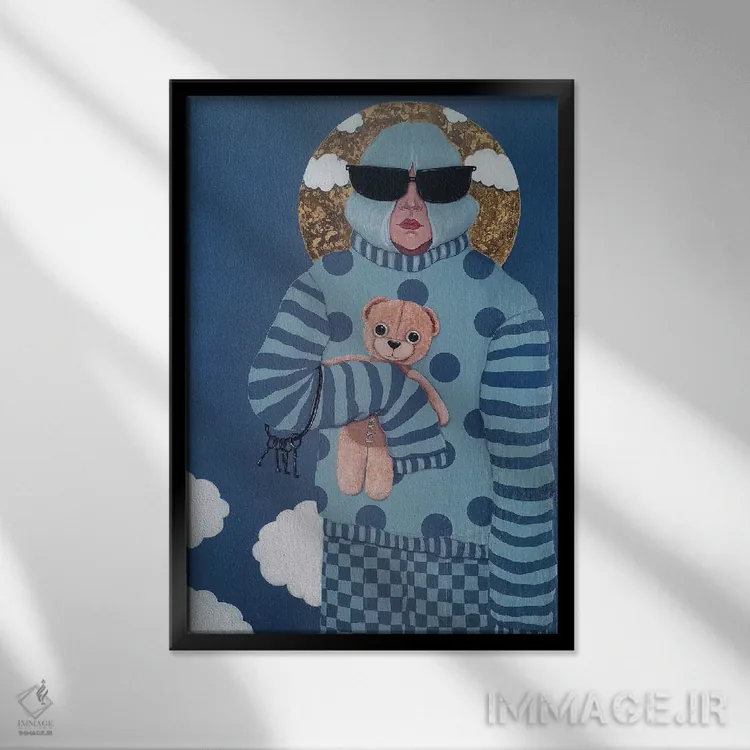 تابلو دکوراتیو رفتن به درمان اثر ایرینا پاندوا - نمای قابدار مشکی