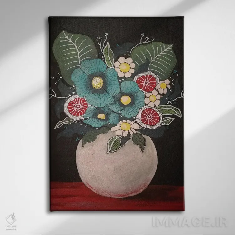 تابلو دکوراتیو گل ها ۲ اثر ایرینا پاندوا - نمای روبهرو روی دیوار