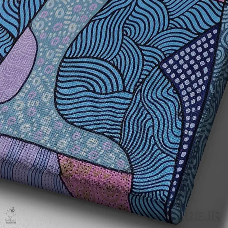 تابلو دکوراتیو خورشید زمستانی اثر ایرینا پاندوا - نمای نزدیک بافت بوم