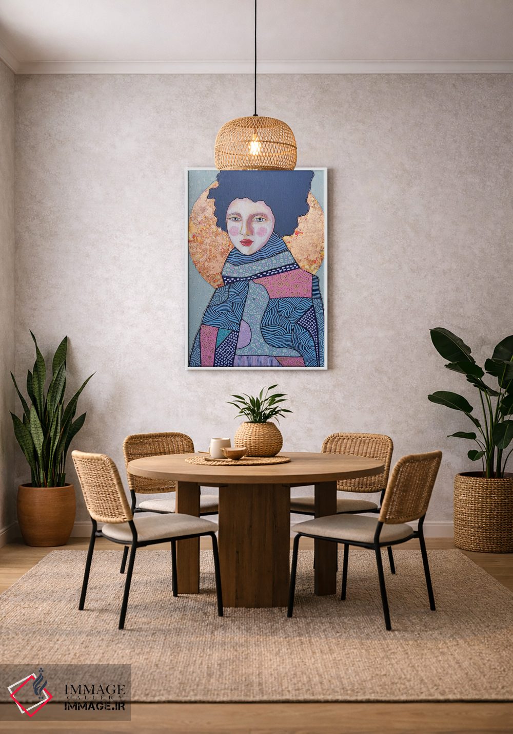 تابلو دکوراتیو خورشید زمستانی اثر ایرینا پاندوا - D3W