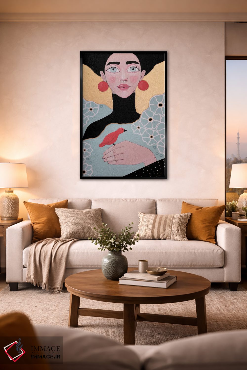 تابلو دکوراتیو چشم های آبی بزرگ اثر ایرینا پاندوا - D2B