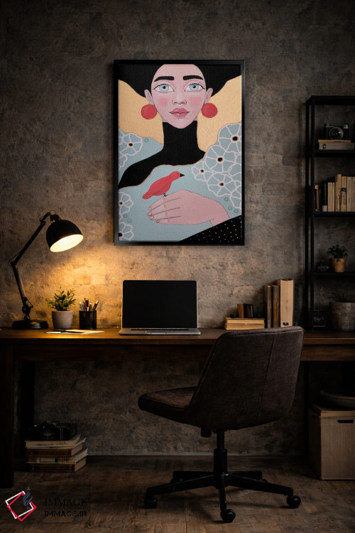 تابلو دکوراتیو چشم های آبی بزرگ اثر ایرینا پاندوا - D6B