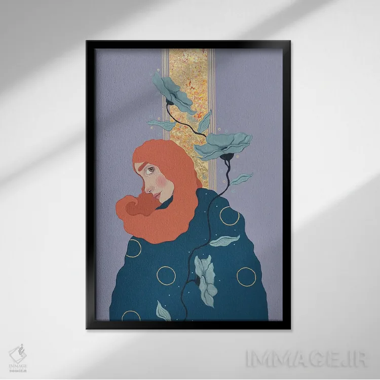 تابلو دکوراتیو آخرین نگاه اثر ایرینا پاندوا - نمای قابدار مشکی