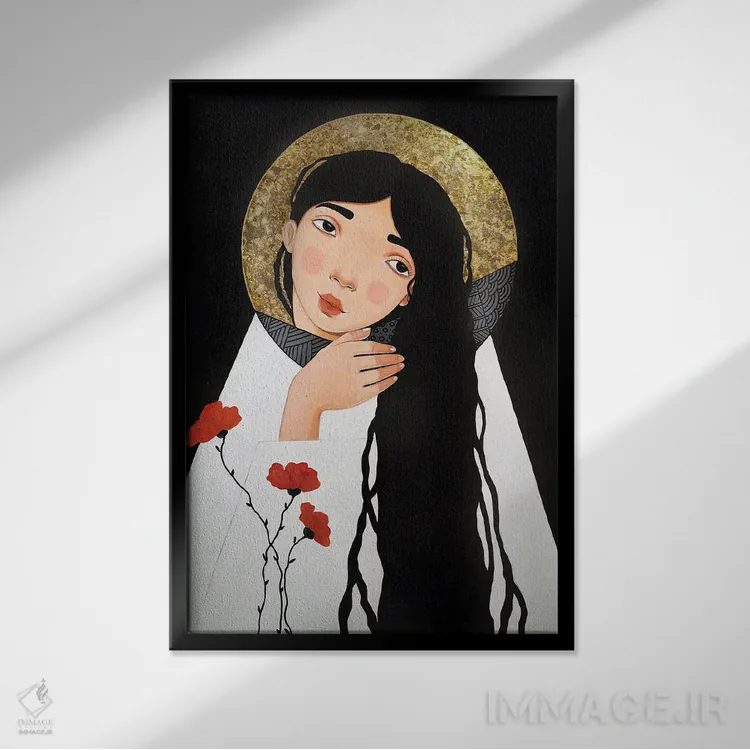 تابلو دکوراتیو درک اثر ایرینا پاندوا - نمای قابدار مشکی