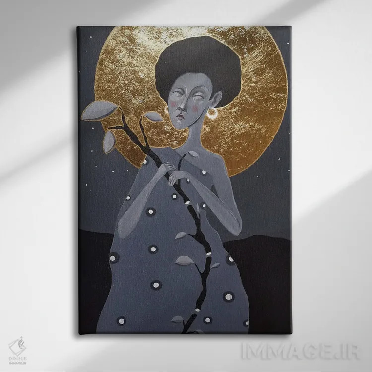 تابلو دکوراتیو مادر شب اثر ایرینا پاندوا - نمای روبهرو روی دیوار