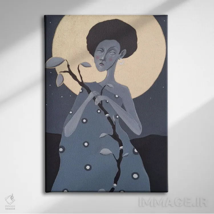 تابلو دکوراتیو مادر شب ۲ اثر ایرینا پاندوا - نمای روبهرو روی دیوار