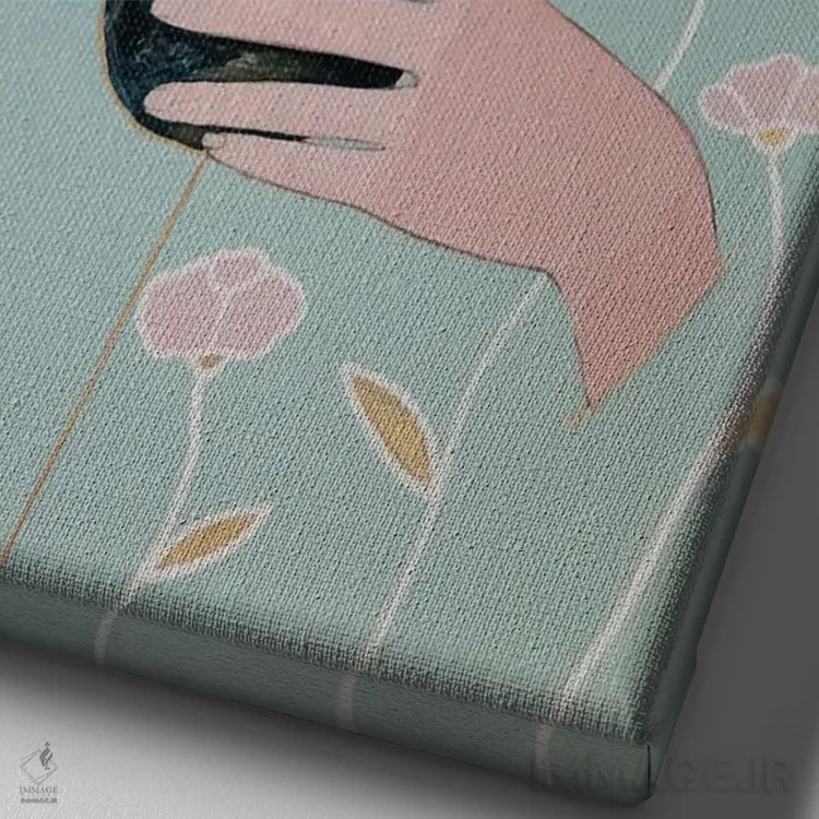 تابلو دکوراتیو زمین اثر ایرینا پاندوا - نمای نزدیک بافت بوم