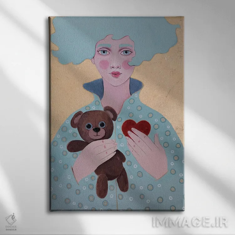 تابلو دکوراتیو قلب اثر ایرینا پاندوا - نمای روبهرو روی دیوار