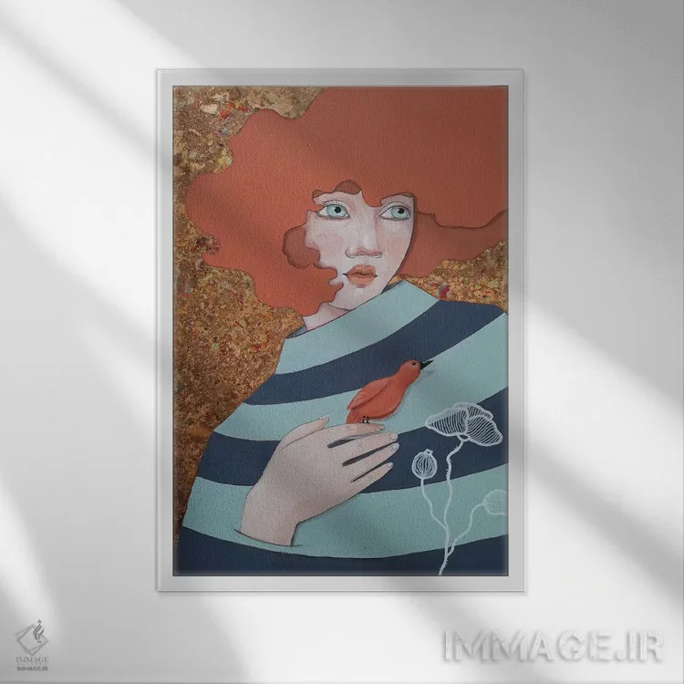 تابلو دکوراتیو ماشا اثر ایرینا پاندوا - نمای قابدار سفید