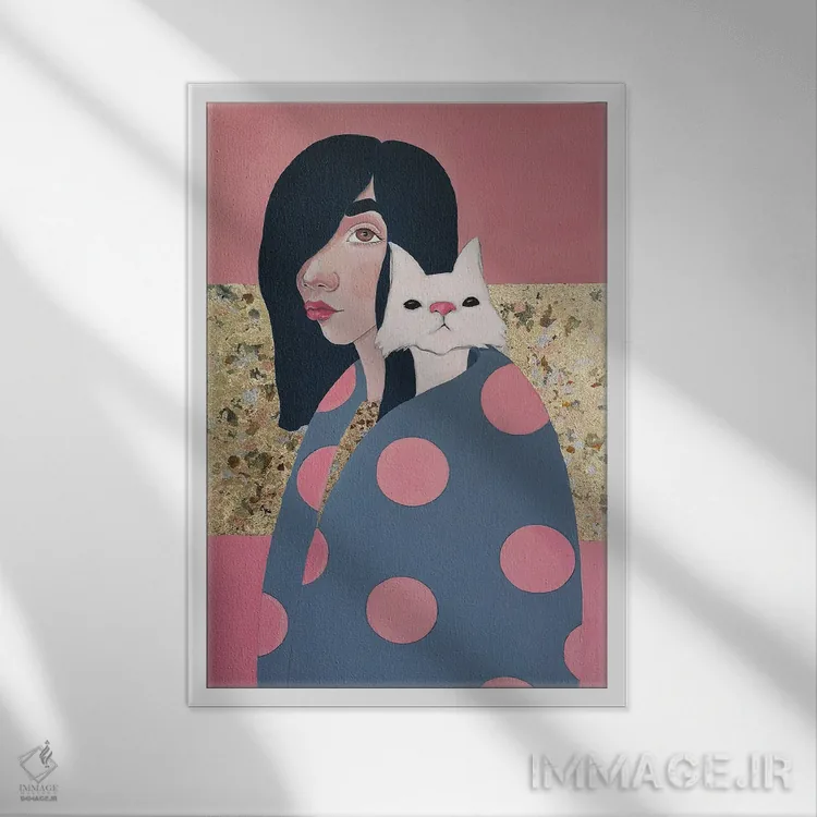 تابلو دکوراتیو آدم من اثر ایرینا پاندوا - نمای قابدار سفید