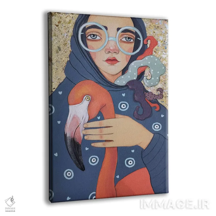 تابلو دکوراتیو فلامینگو اثر ایرینا پاندوا - نمای پرسپکتیو محصول