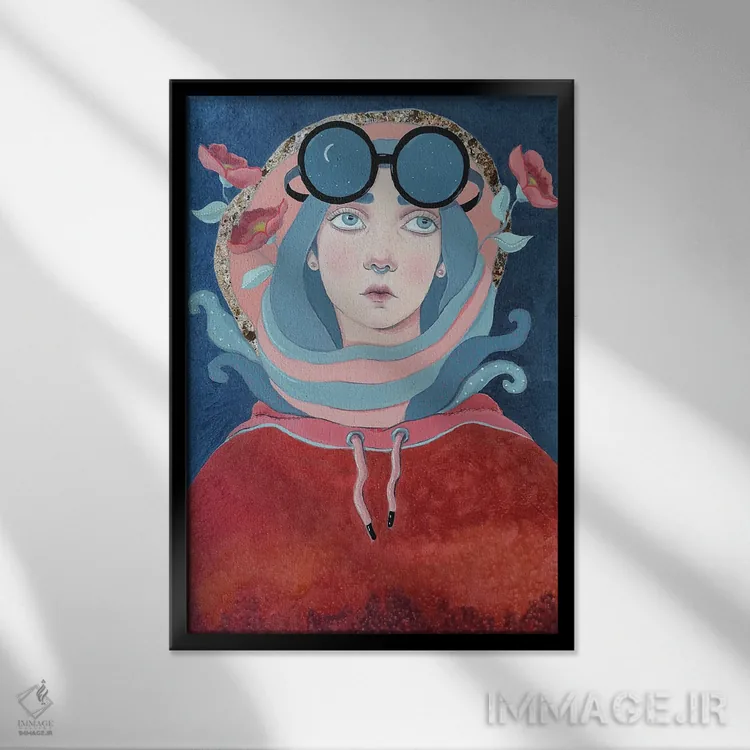 تابلو دکوراتیو سفر دریایی اثر ایرینا پاندوا - نمای قابدار مشکی