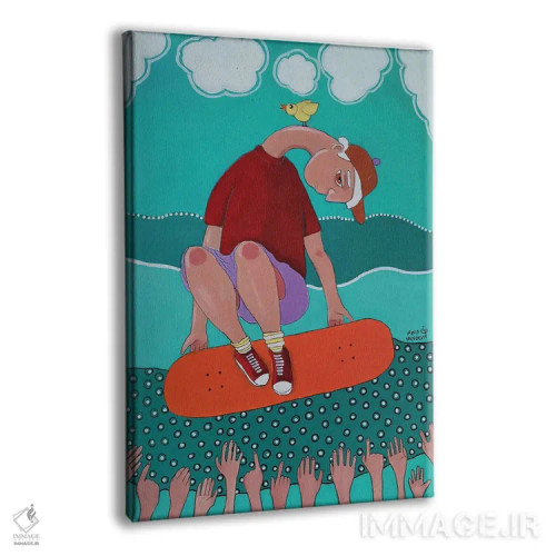 تابلو دکوراتیو اسکیت باز اثر ایرینا پاندوا - نمای پرسپکتیو محصول