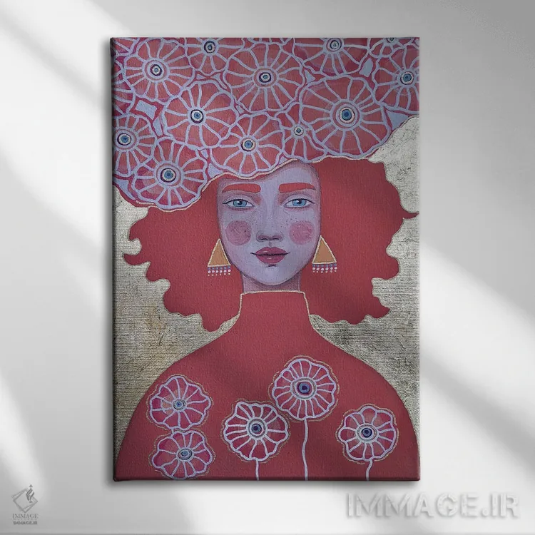 تابلو دکوراتیو طلایی اثر ایرینا پاندوا - نمای روبهرو روی دیوار