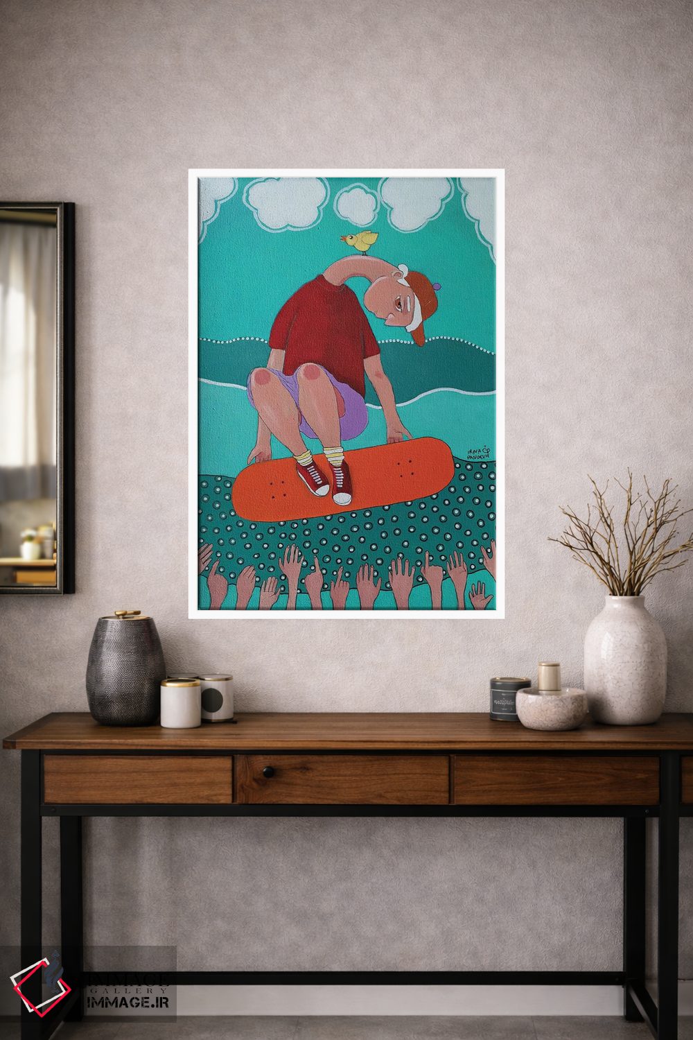 تابلو دکوراتیو اسکیت باز اثر ایرینا پاندوا - D1W