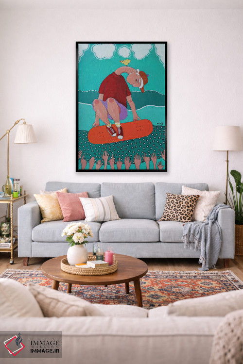 تابلو دکوراتیو اسکیت باز اثر ایرینا پاندوا - D2B