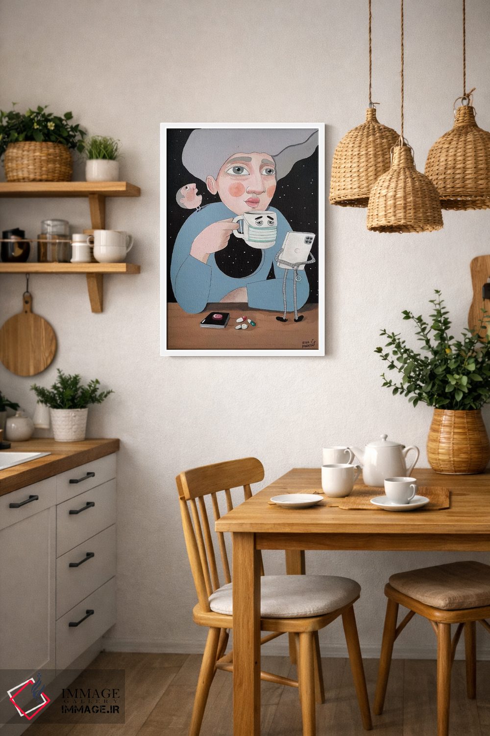 تابلو دکوراتیو خلا اثر ایرینا پاندوا - D3W