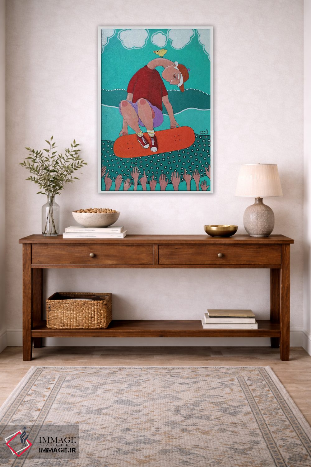 تابلو دکوراتیو اسکیت باز اثر ایرینا پاندوا - D3W