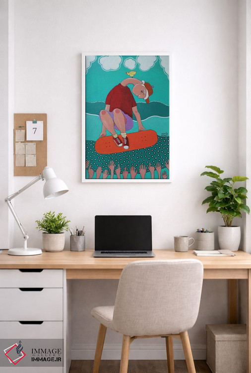 تابلو دکوراتیو اسکیت باز اثر ایرینا پاندوا - D4W