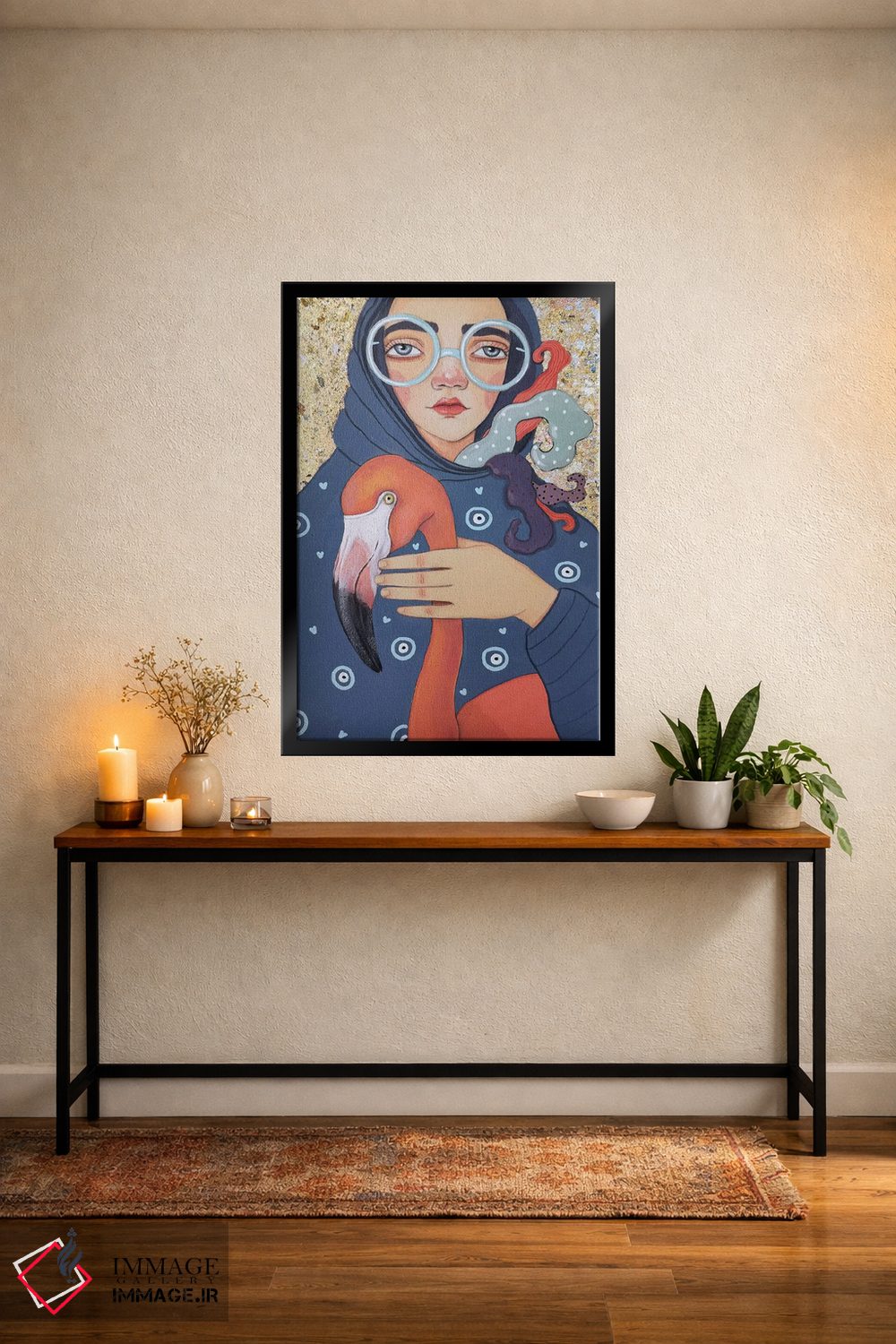 تابلو دکوراتیو فلامینگو اثر ایرینا پاندوا - D5B