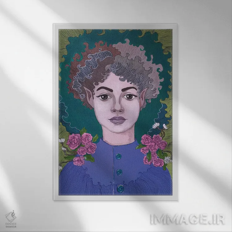 تابلو دکوراتیو الف اثر ایرینا پاندوا - نمای قابدار سفید