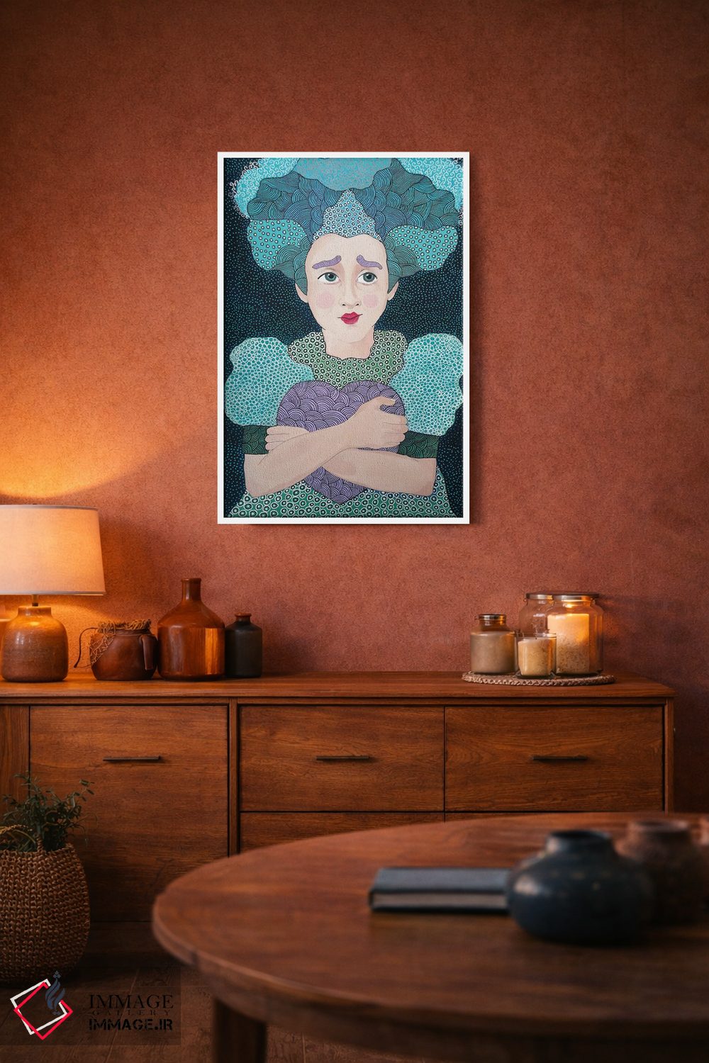 تابلو دکوراتیو ملکه دل ها اثر ایرینا پاندوا - D3W