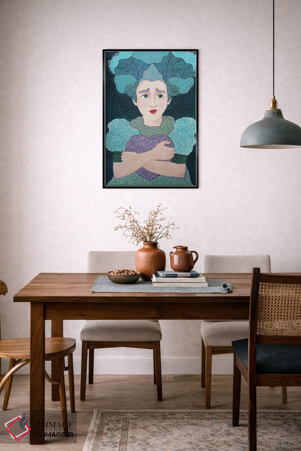 تابلو دکوراتیو ملکه دل ها اثر ایرینا پاندوا - D5B