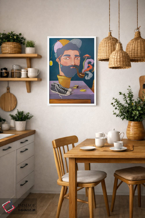 تابلو دکوراتیو آدم امروز و فردا کن اثر ایرینا پاندوا - D3W