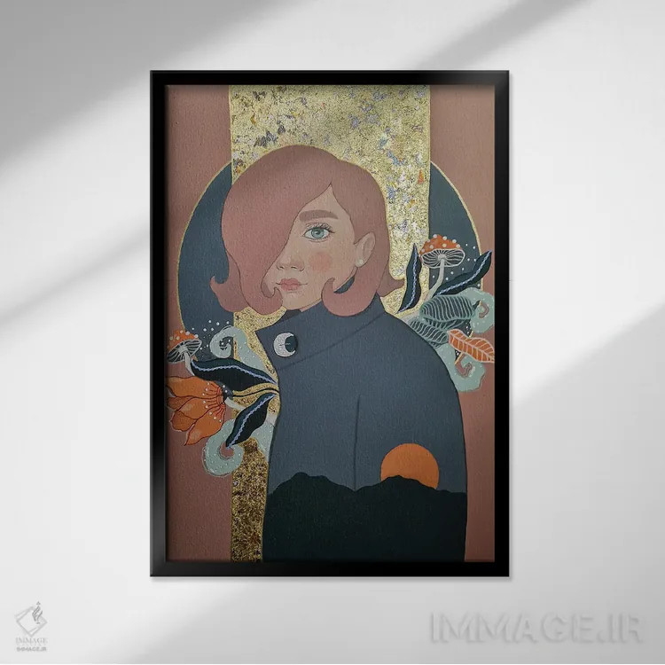 تابلو دکوراتیو سفر اثر ایرینا پاندوا - نمای قابدار مشکی