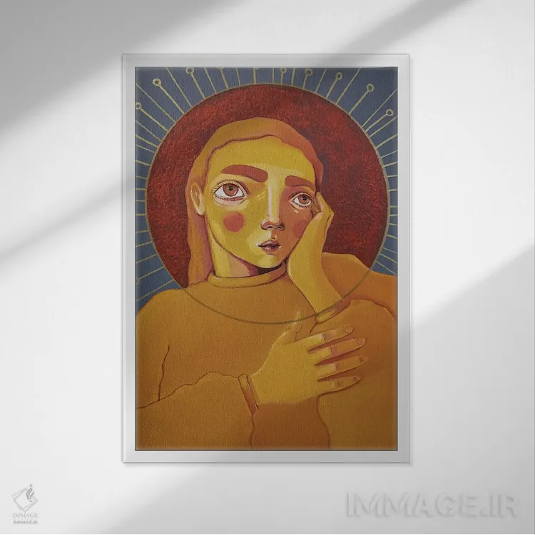 تابلو دکوراتیو مقدس اثر ایرینا پاندوا - نمای قابدار سفید