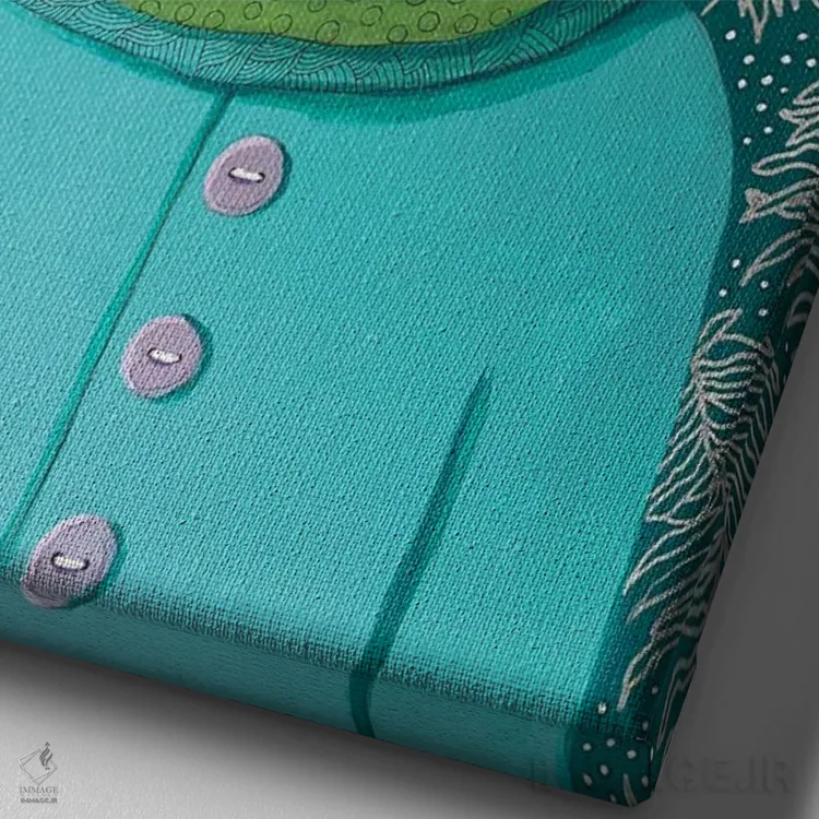 تابلو دکوراتیو بانوی گربه ها اثر ایرینا پاندوا - نمای نزدیک بافت بوم