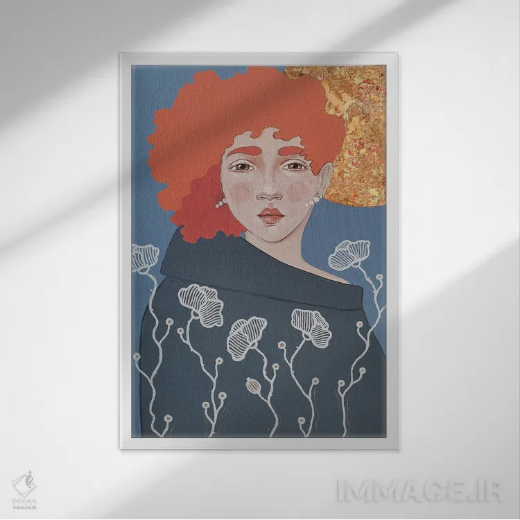 تابلو دکوراتیو لیلی اثر ایرینا پاندوا - نمای قابدار سفید