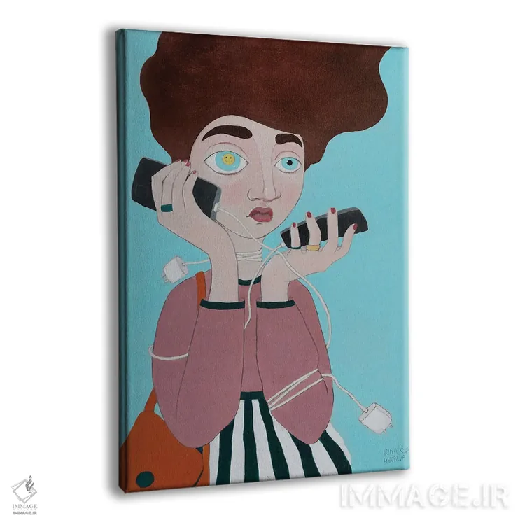 تابلو دکوراتیو زندگی اجتماعی اثر ایرینا پاندوا - نمای پرسپکتیو محصول