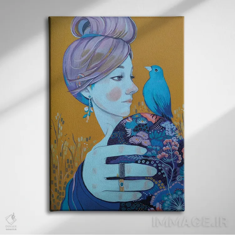 تابلو دکوراتیو ملاقات اثر ایرینا پاندوا - نمای روبهرو روی دیوار