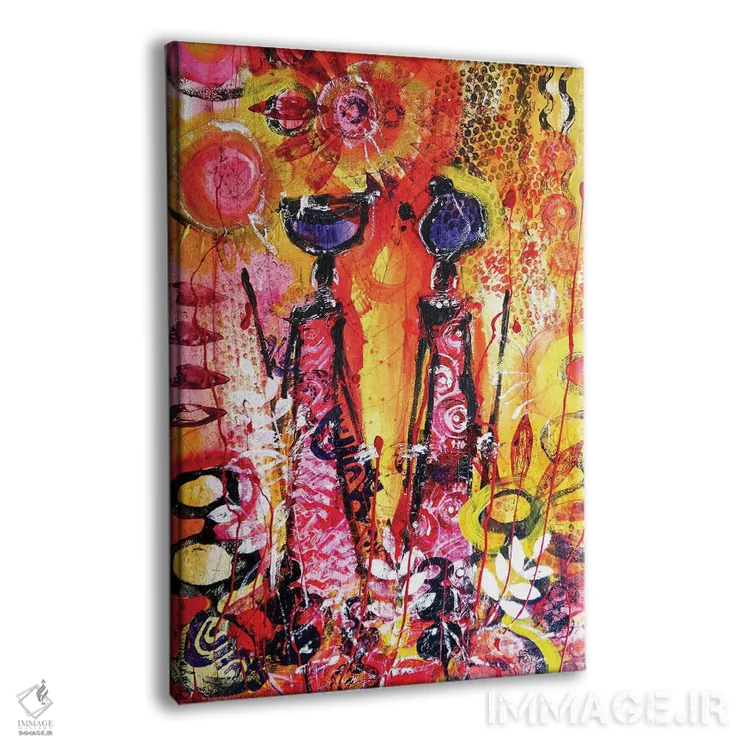 تابلو دکوراتیو زنان قبیله ای آفریقایی ۷ اثر ایرینا رومیانسه وا - نمای پرسپکتیو محصول