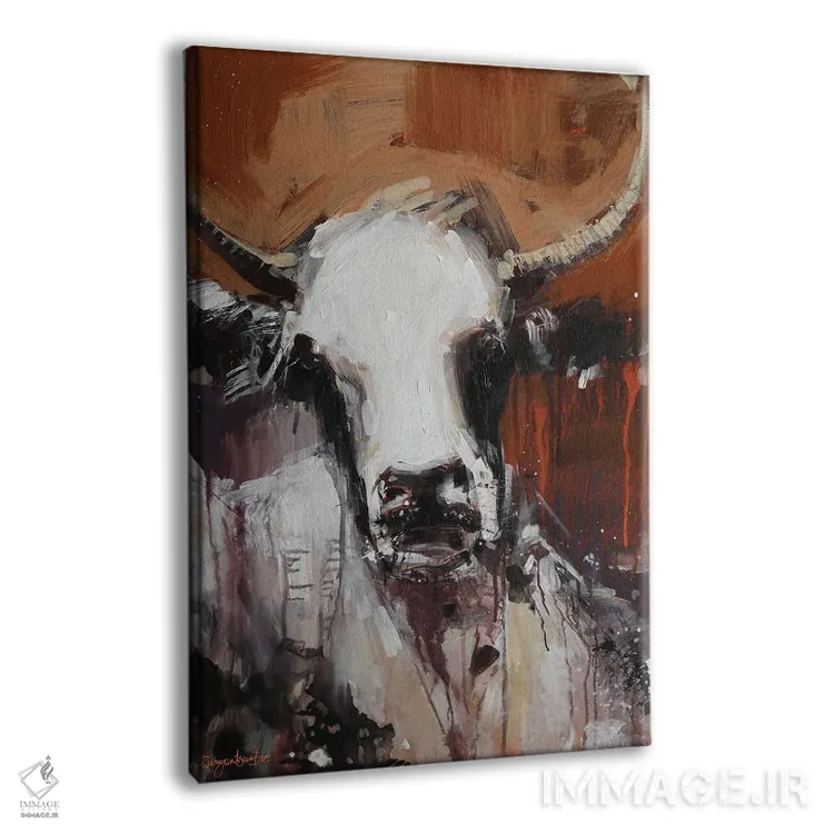 تابلو دکوراتیو گاو زنگ زده اثر ایرینا رومیانسه وا - نمای پرسپکتیو محصول