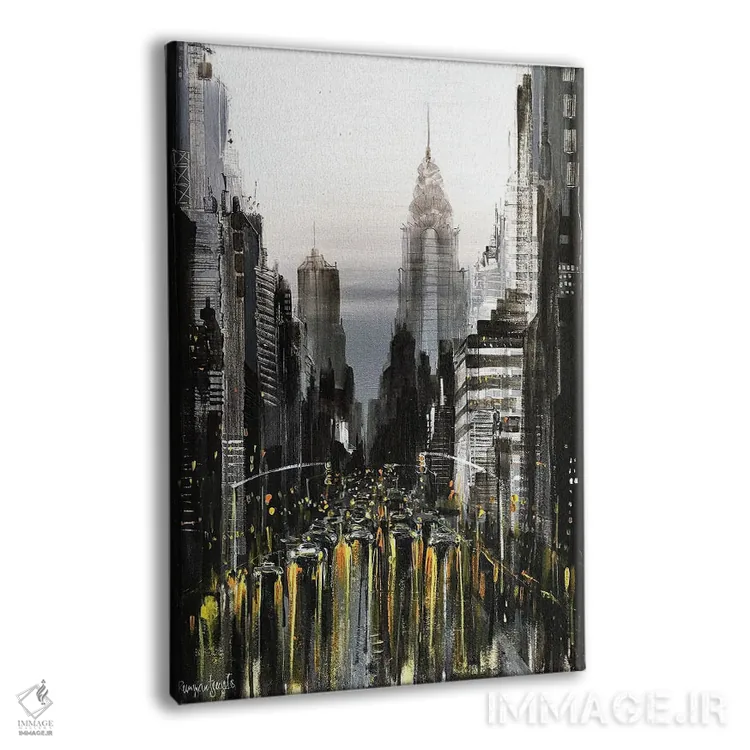 تابلو مدرن شهر نیویورک اثر ایرینا رومیانسه وا - نمای پرسپکتیو محصول