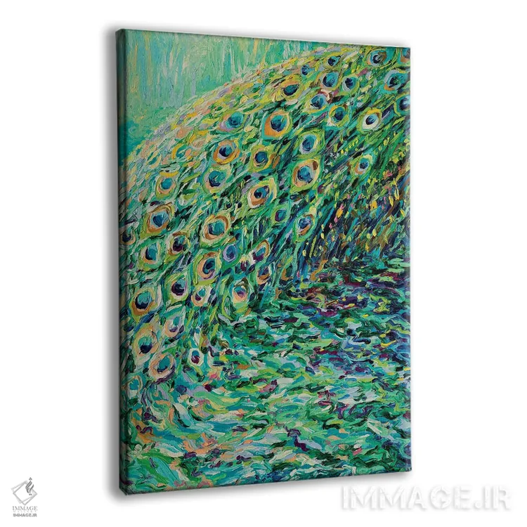 تابلو دکوراتیو پانل اول دو لت طاووس اثر آیریس اسکات - نمای پرسپکتیو محصول